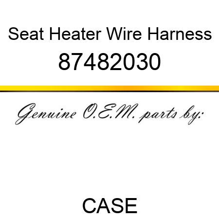 Seat Heater Wire Harness 87482030