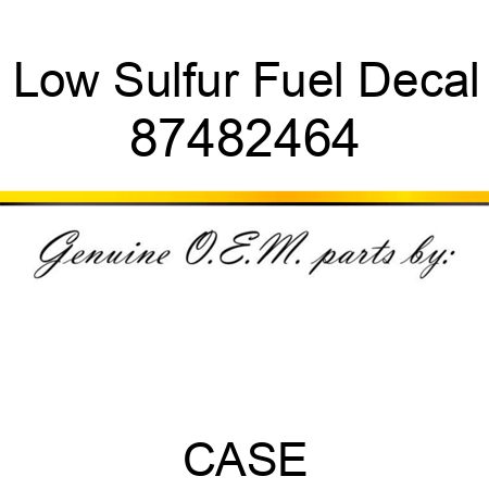 Low Sulfur Fuel Decal 87482464