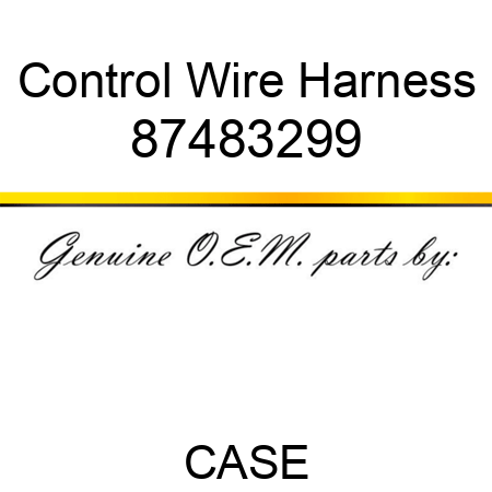 Control Wire Harness 87483299