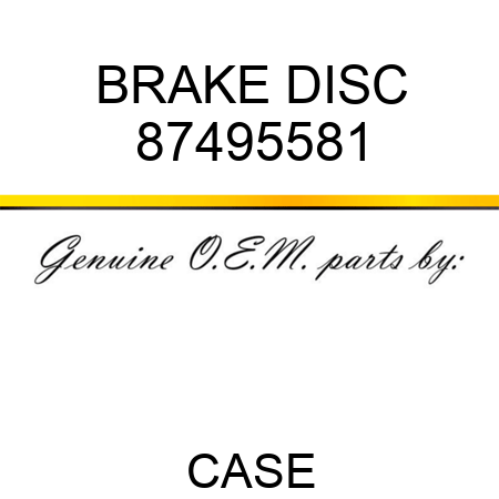 BRAKE DISC 87495581