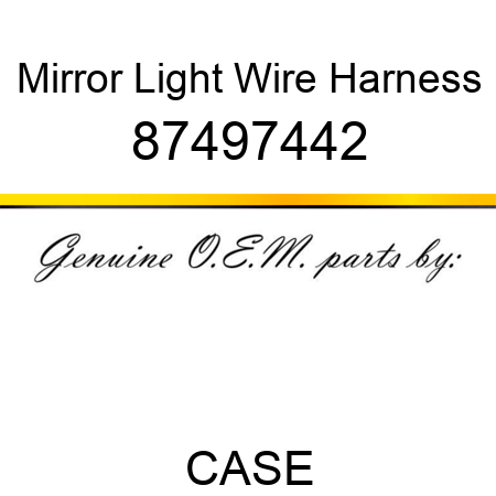 Mirror Light Wire Harness 87497442