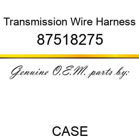 Transmission Wire Harness 87518275