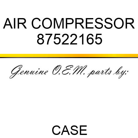 AIR COMPRESSOR 87522165