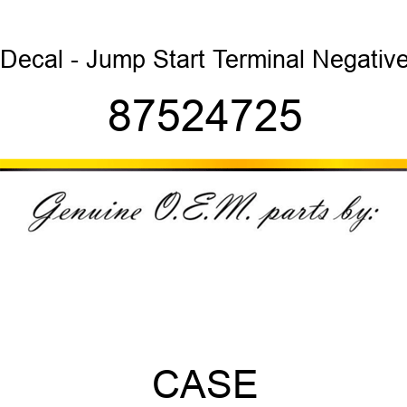 Decal - Jump Start Terminal Negative 87524725