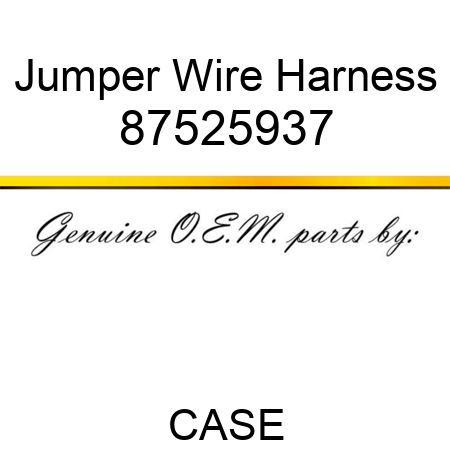 Jumper Wire Harness 87525937