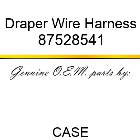 Draper Wire Harness 87528541