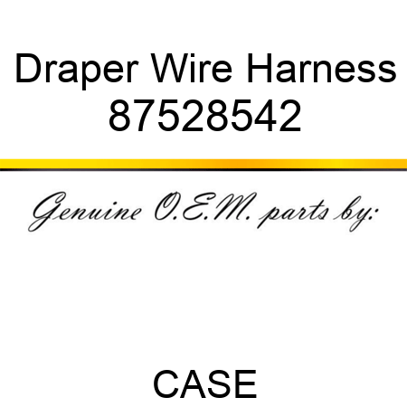 Draper Wire Harness 87528542