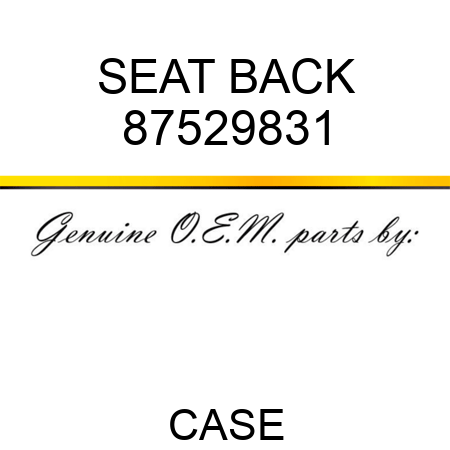 SEAT BACK 87529831