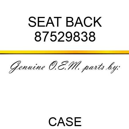 SEAT BACK 87529838