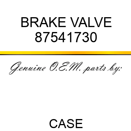 BRAKE VALVE 87541730