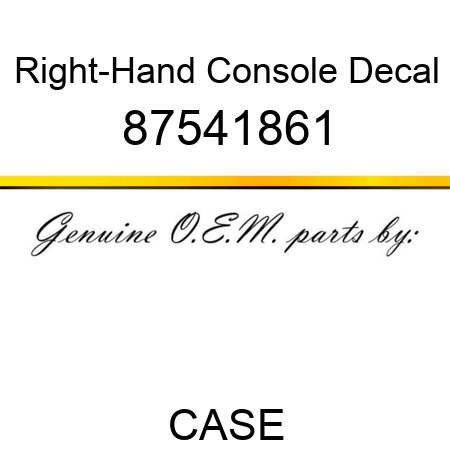 Right-Hand Console Decal 87541861