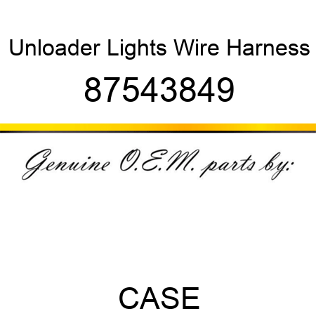 Unloader Lights Wire Harness 87543849