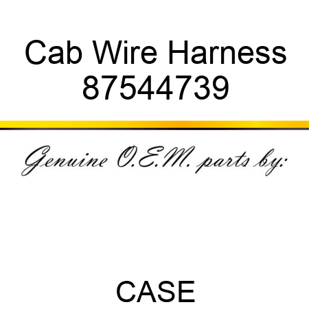 Cab Wire Harness 87544739
