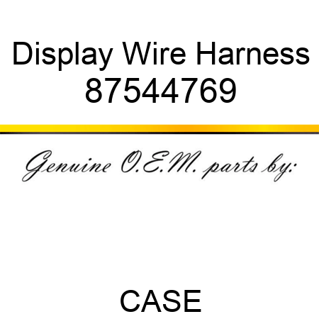 Display Wire Harness 87544769