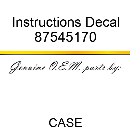 Instructions Decal 87545170