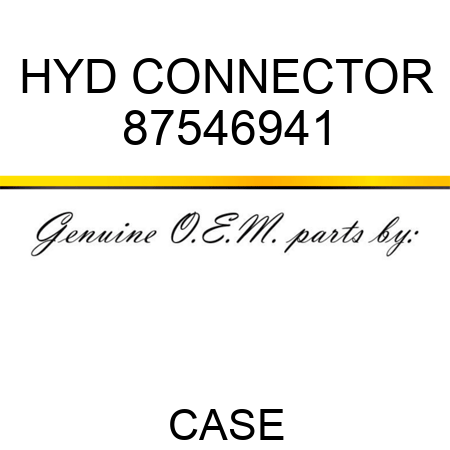 HYD CONNECTOR 87546941