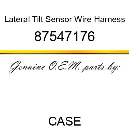 Lateral Tilt Sensor Wire Harness 87547176