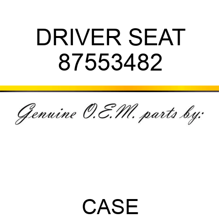 DRIVER SEAT 87553482