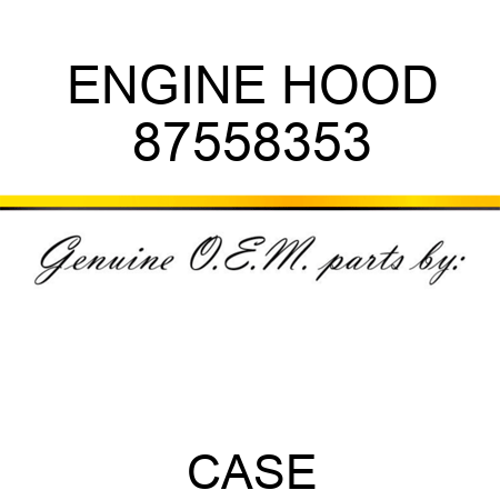ENGINE HOOD 87558353