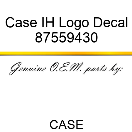 Case IH Logo Decal 87559430