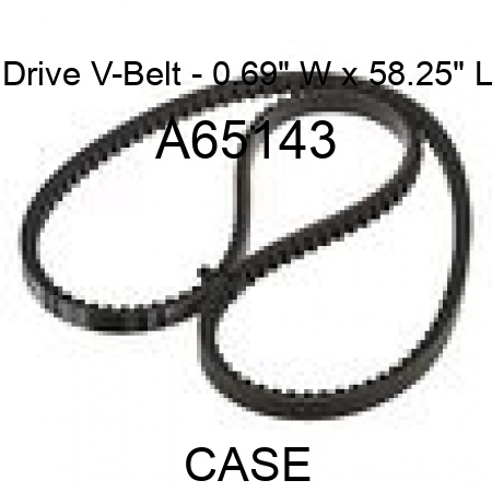 Drive V-Belt - 0.69" W x 58.25" L A65143