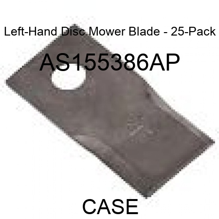 Left-Hand Disc Mower Blade - 25-Pack AS155386AP