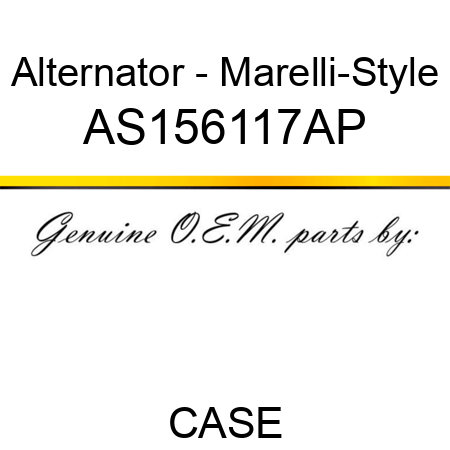 Alternator - Marelli-Style AS156117AP