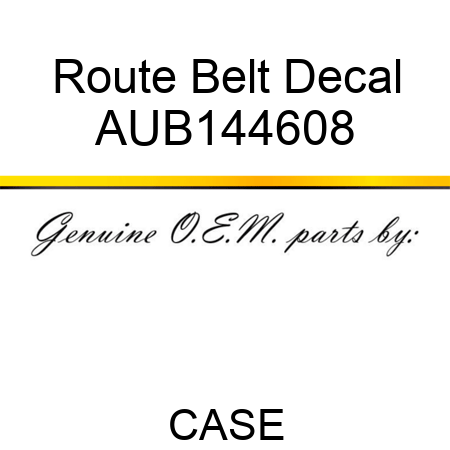 Route Belt Decal AUB144608