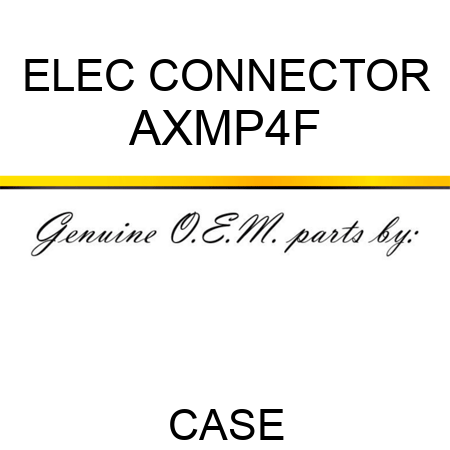 ELEC CONNECTOR AXMP4F