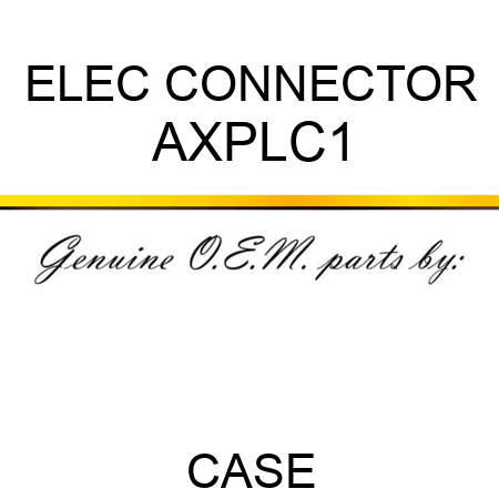ELEC CONNECTOR AXPLC1
