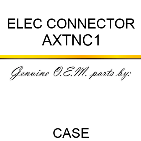 ELEC CONNECTOR AXTNC1