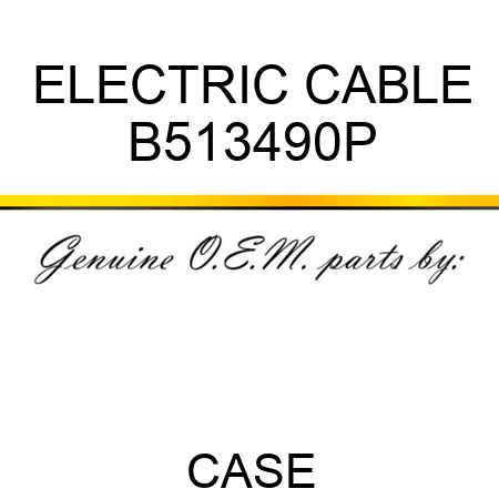 ELECTRIC CABLE B513490P