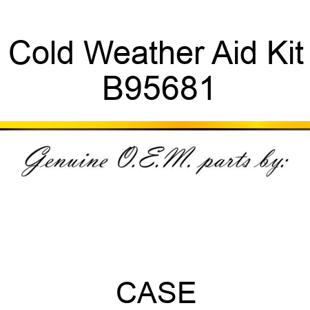 Cold Weather Aid Kit B95681