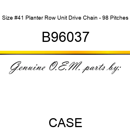 Size #41 Planter Row Unit Drive Chain - 98 Pitches B96037