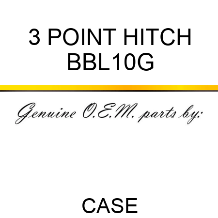 3 POINT HITCH BBL10G