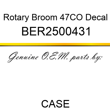 Rotary Broom 47CO Decal BER2500431