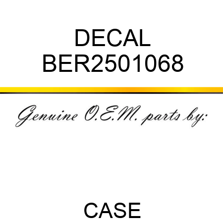 DECAL BER2501068