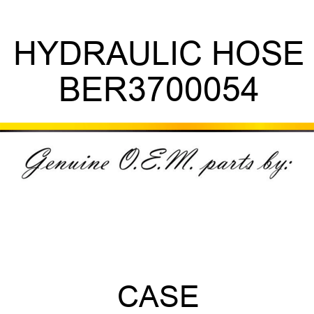 HYDRAULIC HOSE BER3700054