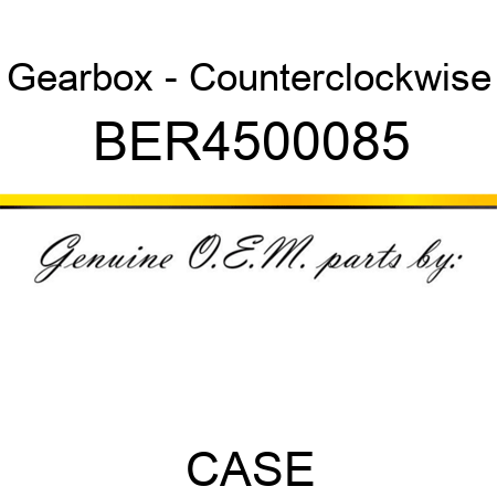 Gearbox - Counterclockwise BER4500085