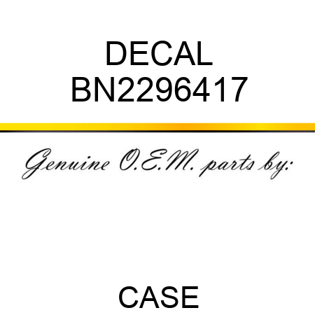 DECAL BN2296417