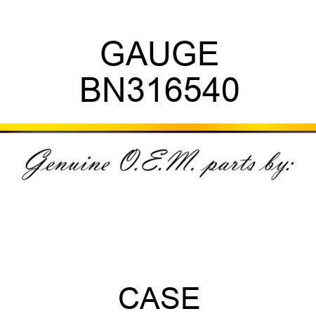 GAUGE BN316540
