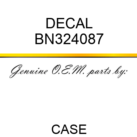 DECAL BN324087