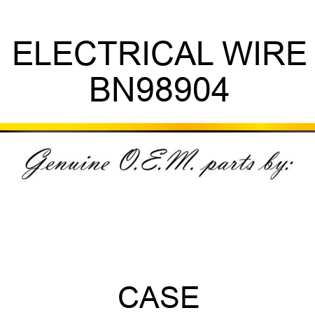 ELECTRICAL WIRE BN98904