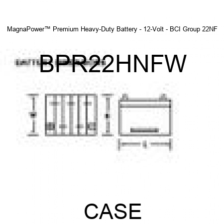 MagnaPower™ Premium Heavy-Duty Battery - 12-Volt - BCI Group 22NF BPR22HNFW