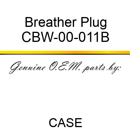 Breather Plug CBW-00-011B