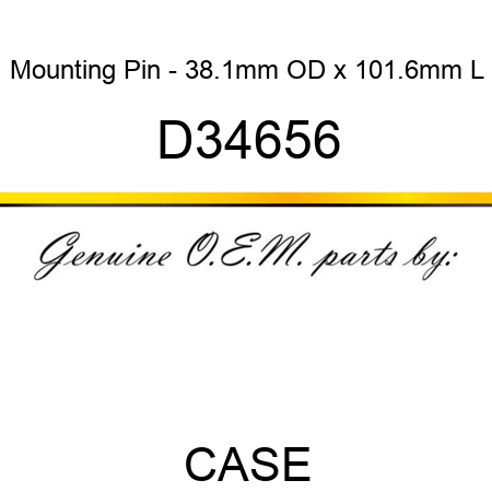 Mounting Pin - 38.1mm OD x 101.6mm L D34656