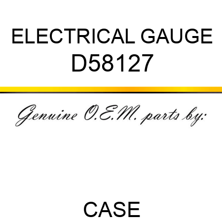 ELECTRICAL GAUGE D58127
