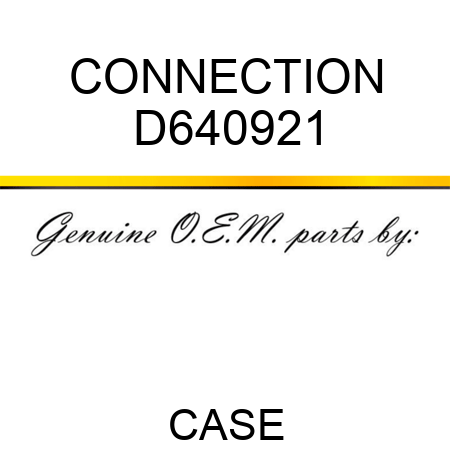 CONNECTION D640921
