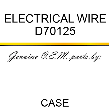 ELECTRICAL WIRE D70125
