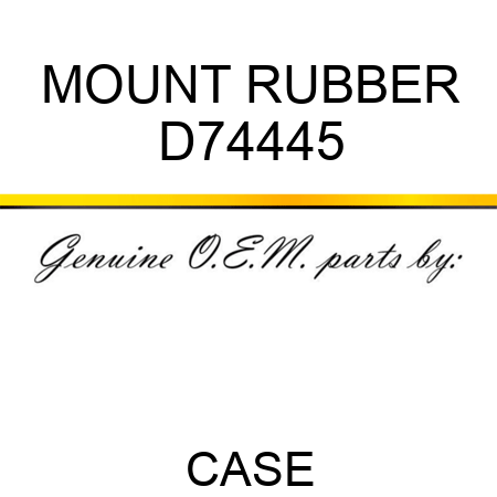 MOUNT, RUBBER D74445